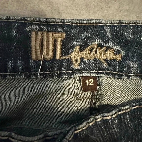 KUT from the Kloth Womens Boot Cut Denim Jeans size 12 Dark Wash KP643MA2 - Picture 9 of 12